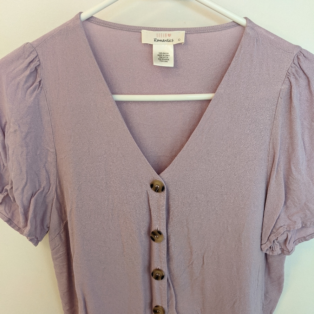 Light purple linen top